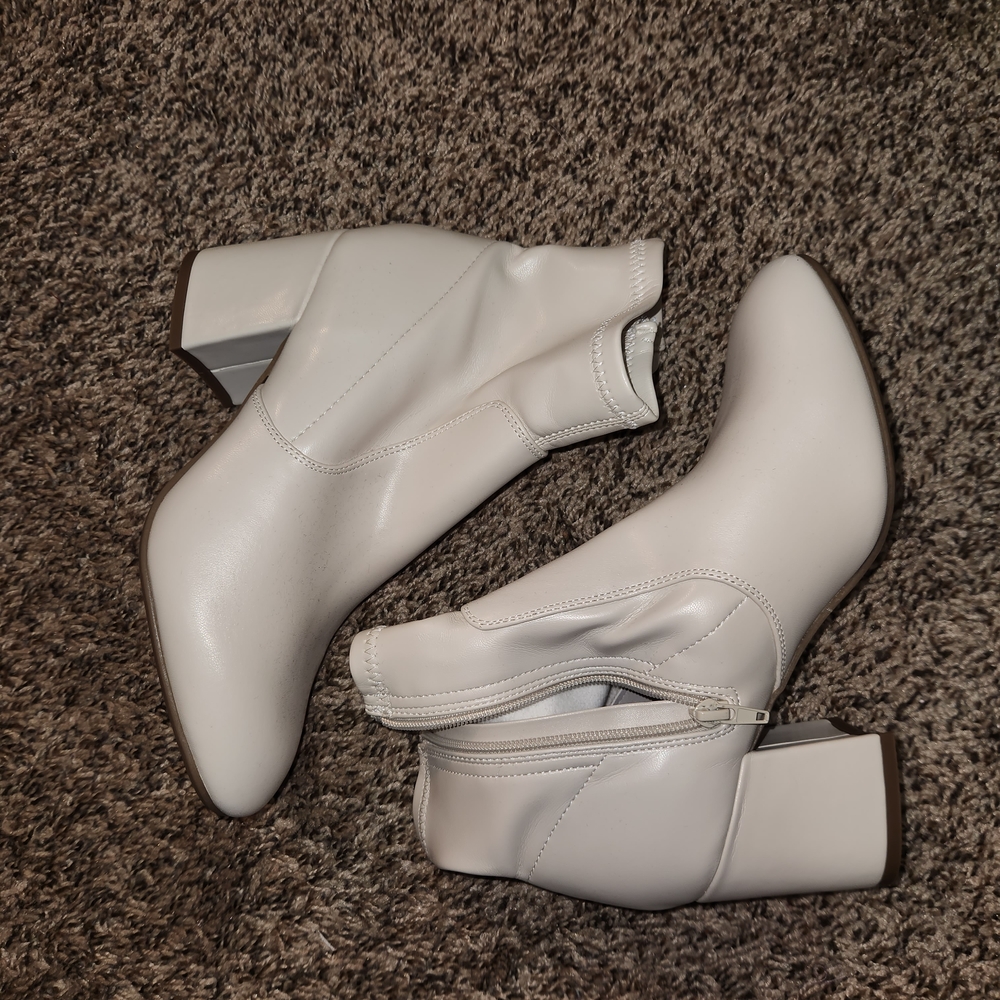 Sugar White Ankle Booties